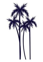árboles palmeras siluetas vector