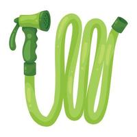 green hose gardening tool vector