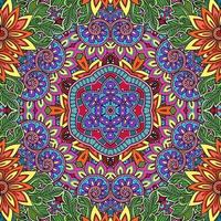 colorido mandala flores patrón boho simétrico 79 foto