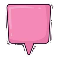 comic bubble color pink vector