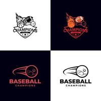 Champion sports league logo emblem. Baseball badge,sport logo,team identity,vector illustration vector