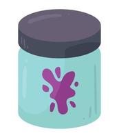 purple paint pot school vector