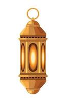 golden arabic lamp vector