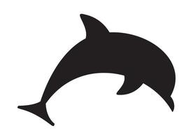 dolphin fish jumping silhouette vector