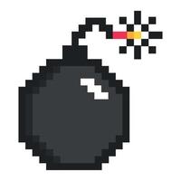 pixel explosion icon vector