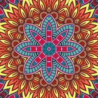 Colorful Mandala Flowers Pattern Boho Symmetrical 173 photo