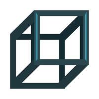 cube geometric figure tech vector