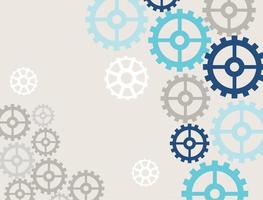 gears cogs in beige background vector