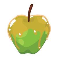 green fresh apple fruit vector