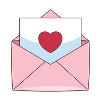 love heart letter vector