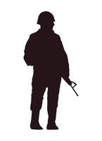 silhouette of soldier vector