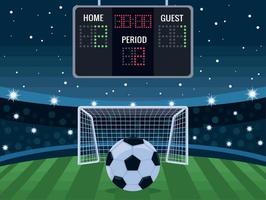 stadium with soccer balloon vector