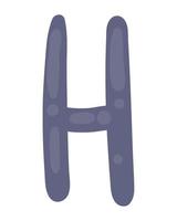 niño alfabeto letra h vector