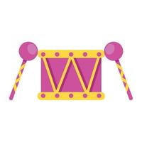 purple drum toy vector