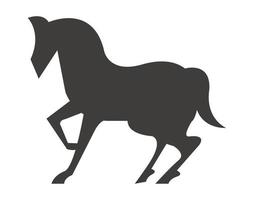 forse animal galloping silhouette vector