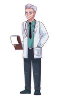 doctor with checklist vector