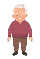 old man standing vector