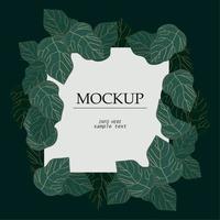 green natural mockup vector