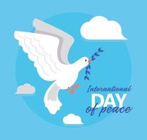 day of peace lettering template vector