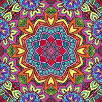 colorido mandala flores patrón boho simétrico 179 foto