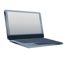 laptop mockup side view vector