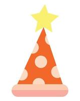 birthday hat dotted vector