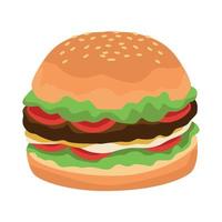 burger fast food vector