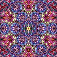 Colorful Mandala Flowers Pattern Boho Symmetrical 442 photo