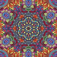 colorido mandala flores patrón boho simétrico 77 foto