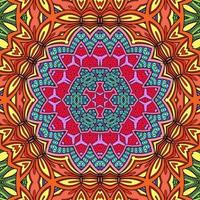 colorido mandala flores patrón boho simétrico 833 foto