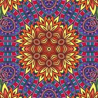 Colorful Mandala Flowers Pattern Boho Symmetrical 512 photo