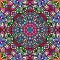 Colorful Mandala Flowers Pattern Boho Symmetrical 317 photo