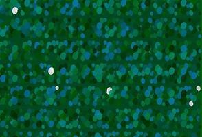 patrón de vector azul claro, verde con formas de burbujas.
