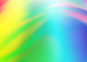 Fondo de vector de arco iris multicolor claro con líneas dobladas.