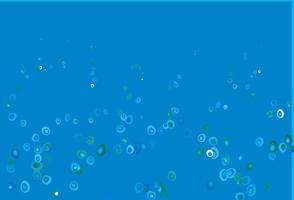 Light Blue, Green vector pattern with spheres.