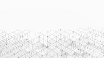 Technology abstract background. Futuristic Graphic. Square grid and network with connected circle design. photo