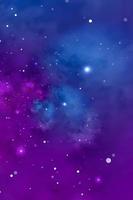 Starry background with blue and violet nebula. Concept for space, astronomy, galaxy, universe, science photo