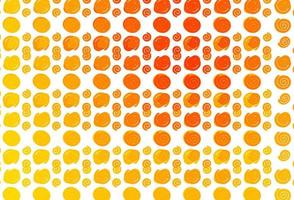 Light Yellow, Orange vector pattern with lines, ovals.