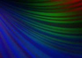 Dark Multicolor, Rainbow vector background with curved circles.