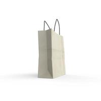 Paper bag isolated on white background photo