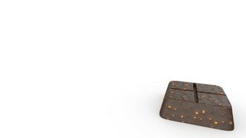 Square chocolate isolated on white background photo