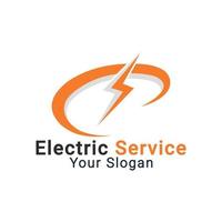 logotipo de electricidad, logotipo de energía, plantilla de logotipo de reparación y mantenimiento de electricidad vector