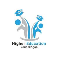 Higher education logo, Higher Learning logo, Reaching Star Education Logo, World education logo,  graduation logo vector
