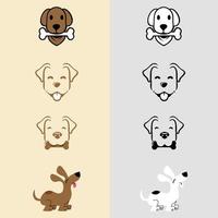 Dog logo and icon design vector. can use animal clinics, petshop and veterinarian vector