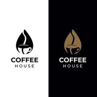 diseño de icono de vector de plantilla de logotipo de taza de café. Café exprés. icono de café negro. vector