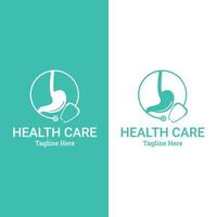 Stomach health vector logo. Stomach healthcare icon vector template