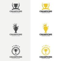 Trophy illustration vector logo icon. Trophy logo icon for winner award logo template