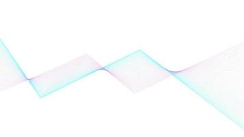 modern blue and pink line wave abstract background on white photo
