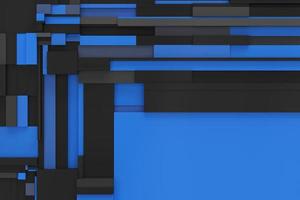 abstract 3d rendering with chaotic rectangles photo