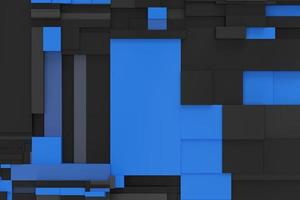 abstract 3d rendering with chaotic rectangles photo